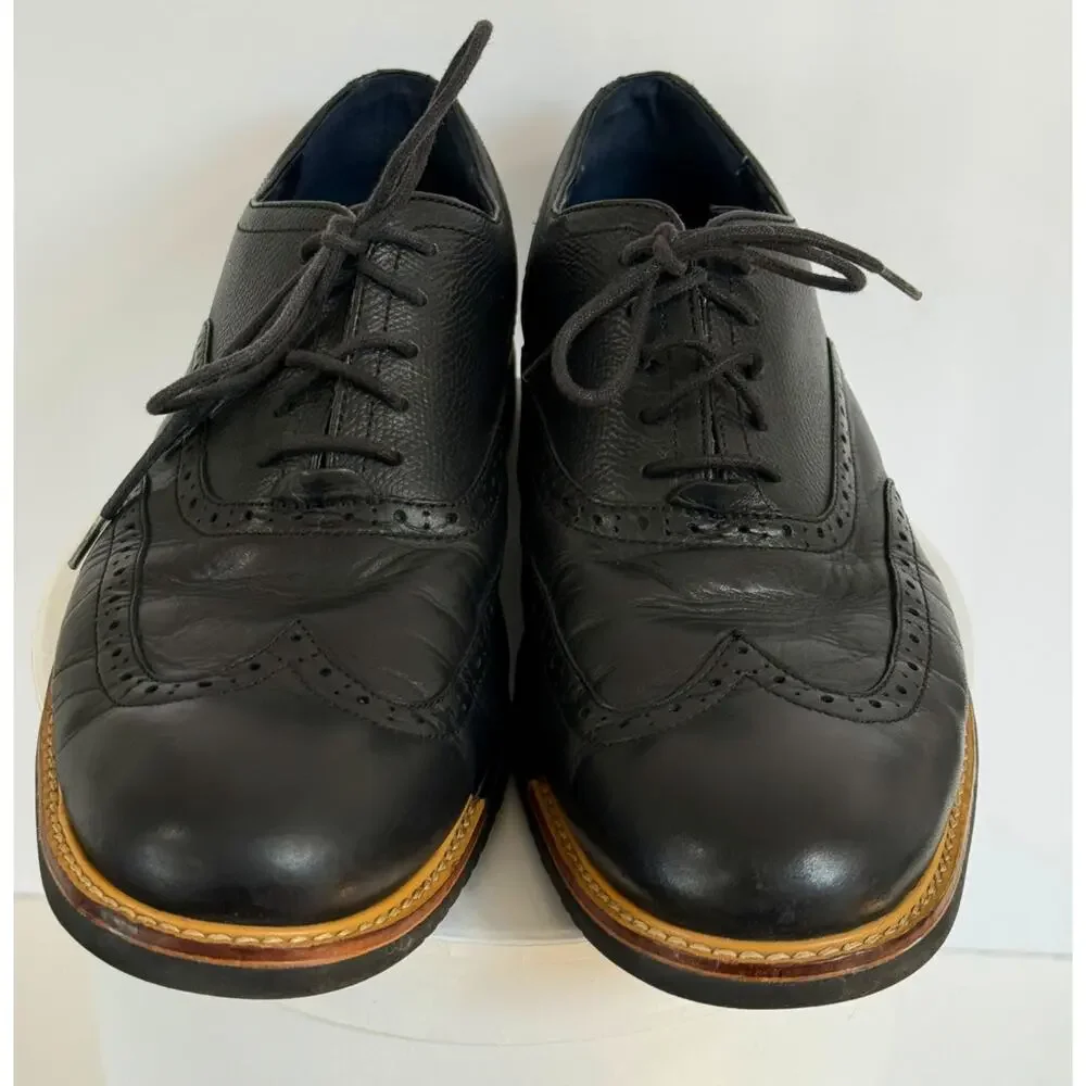 Cole Haan Great Jones Wingtip Brogue Black Leather Oxford C11233 Men's Shoes 10M